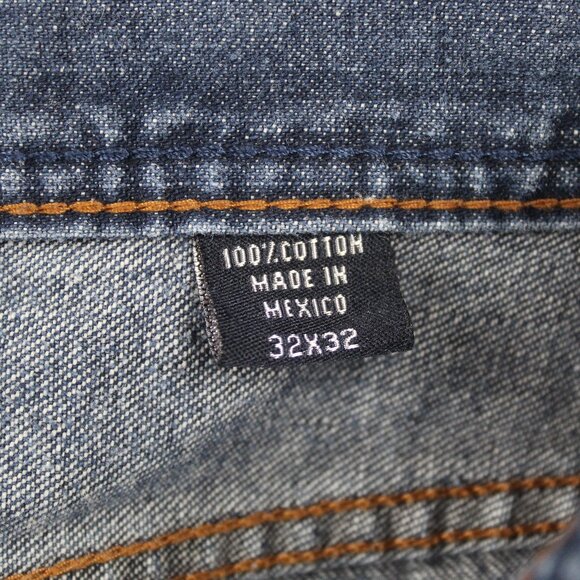 IZOD Men's Blue Denim 5 Pocket Zipper Straight Leg Jeans 32x32 - Picture 4 of 8